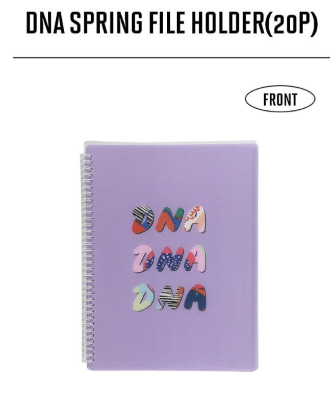 OFFICIAL - BTS DNA SPRING FILE HOLDER (20P) - Swiss K-POPup