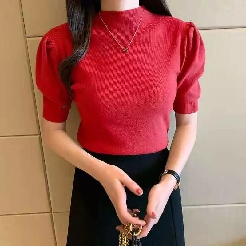KOREAN STYLE HALF NECK SWEATER (ONE SIZE) - Swiss K-POPup
