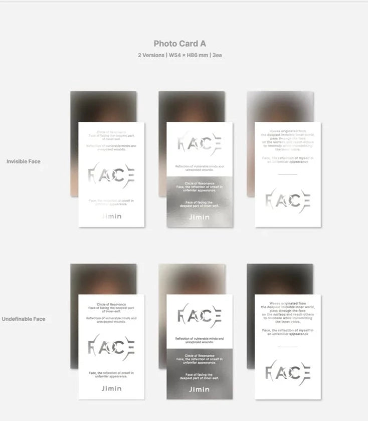 [PRE-ORDER] BTS JIMIN - FACE 1ST SOLO ALBUM (SET) - Swiss K-POPup