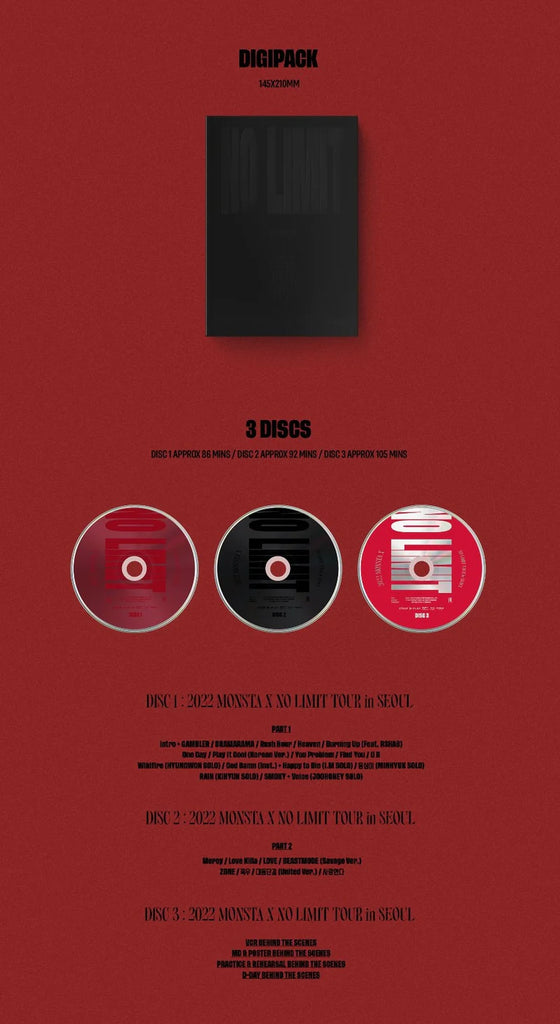 [Pre-Order] MONSTA X - 2022 MONSTA X [NO LIMIT] TOUR IN SEOUL (BLU-RAY) - Swiss K-POPup