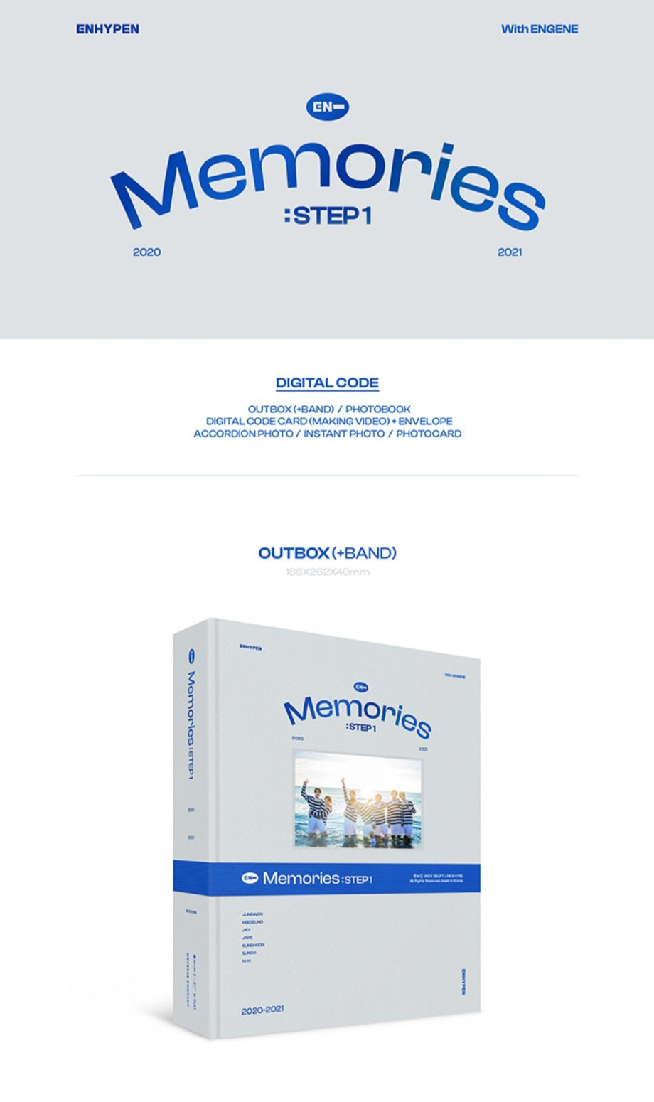ENHYPEN - MEMORIES : STEP 1 DIGITAL CODE – Swiss K-POPup