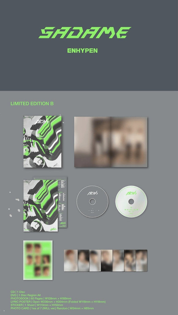 [ENHYPEN] 1ST JP ALBUM [SADAME] 3 SET (Limited A+B+Standard Edition) - Swiss K-POPup