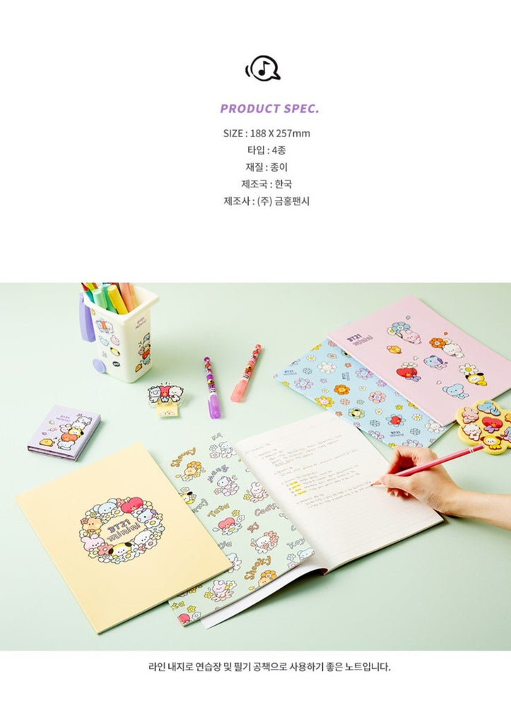 BT21 OFFICIAL MININI LINE NOTE VER.3 (KHF) - Swiss K-POPup