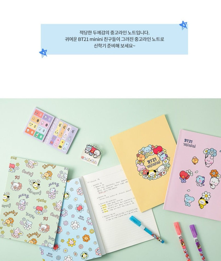 BT21 OFFICIAL MININI LINE NOTE VER.3 (KHF) - Swiss K-POPup
