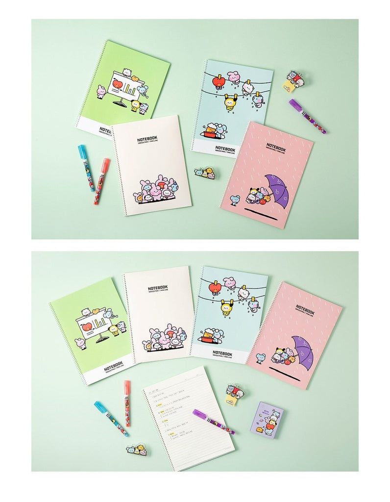 BT21 OFFICIAL  MININI SPRING NOTEBOOK VER.3 - Swiss K-POPup