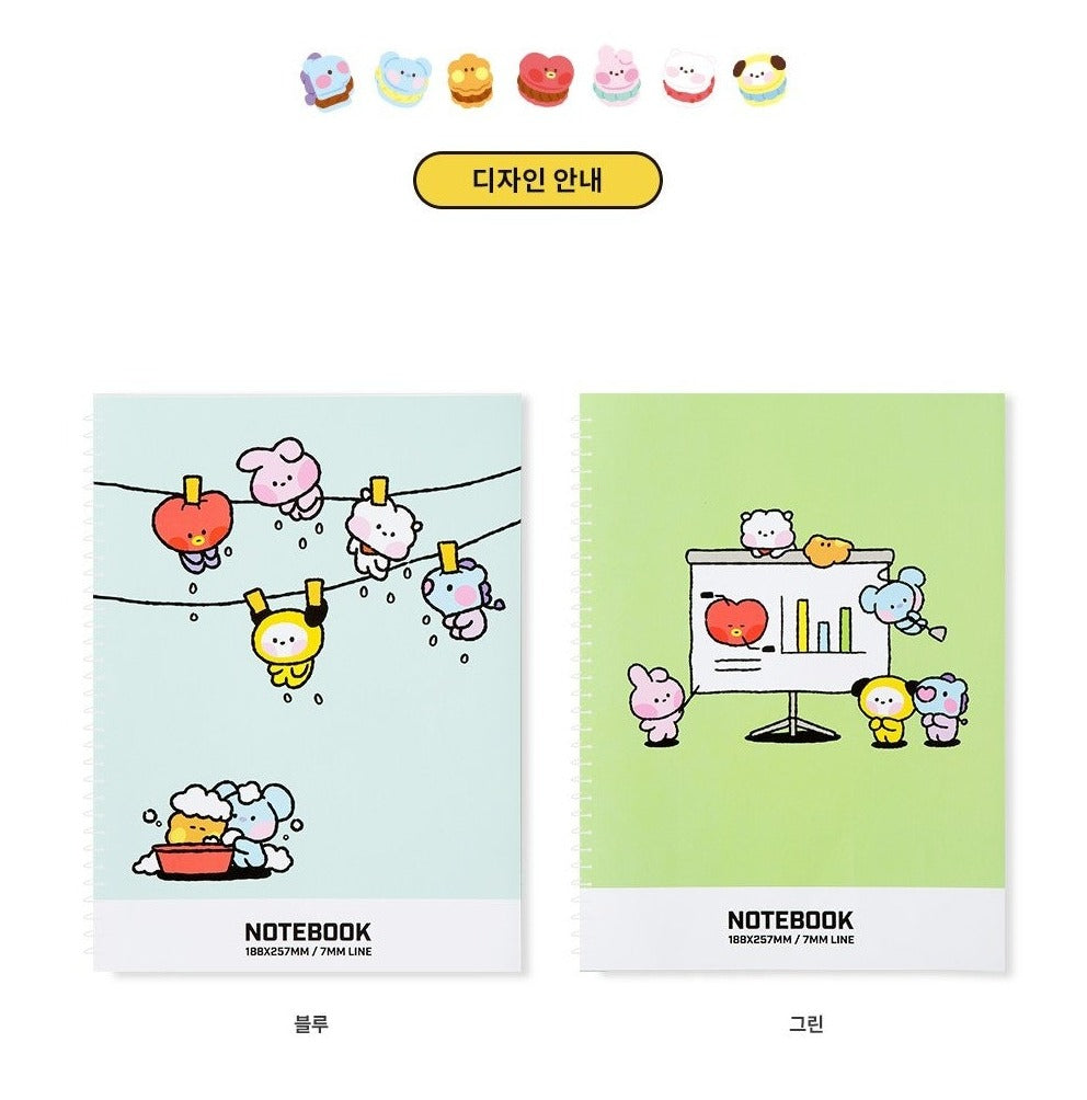 BT21 OFFICIAL  MININI SPRING NOTEBOOK VER.3 - Swiss K-POPup