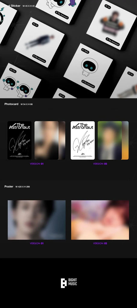 [Pre-Order] JIN (BTS) - THE ASTRONAUT - Swiss K-POPup