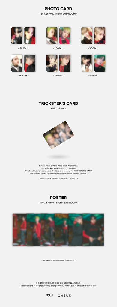 ONEUS - 7TH MINI ALBUM TRICKSTER (DIGIPACK VER.) - Swiss K-POPup