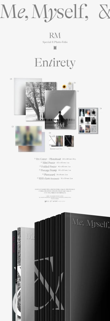 (2ND PRE-ORDER) RM - SPECIAL 8 PHOTO-FOLIO ME, MYSELF, AND RM ENTIRETY - Swiss K-POPup