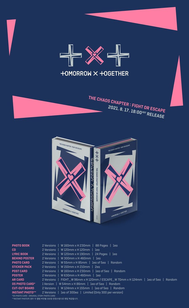 TXT THE CHAOS CHAPTER FIGHT OR ESCAPE - Swiss K-POPup